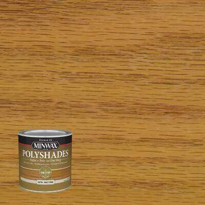 Minwax Polyshades 1/2 Pt. Satin Stain & Finish Polyurethane In 1-Step, Honey Pine Minwax Polyshades 1/2 Pt. Satin Stain & Finish Polyurethane In 1-Step, Honey Pine